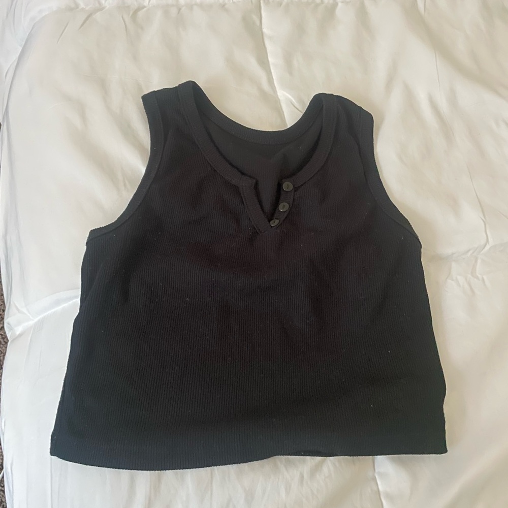 Black tank top
